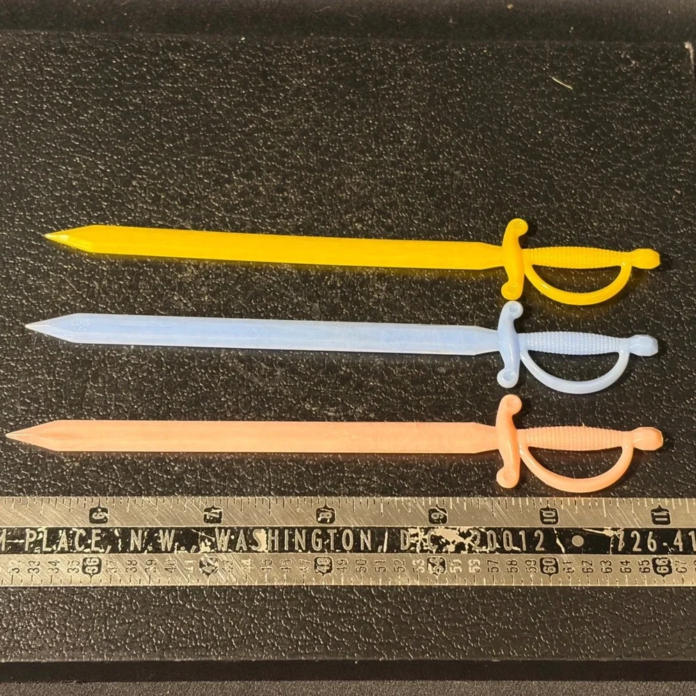 Vintage Rainbow Room NYC Sword Cocktail Picks Plastic Swizzle Sticks Set of 3